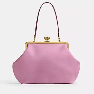 NWT - Coach Large Kisslock Frame Bag, Rose/Pink
